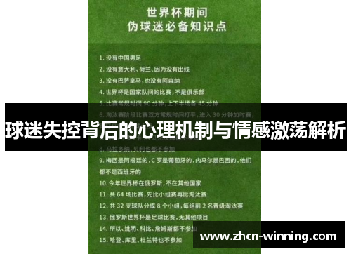 球迷失控背后的心理机制与情感激荡解析