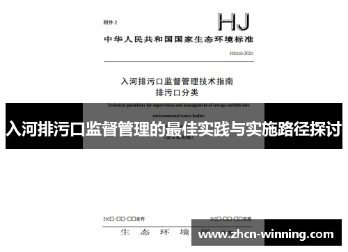 入河排污口监督管理的最佳实践与实施路径探讨